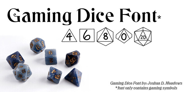 GamingDice font